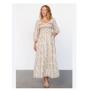 Baltic Born Floral Smocked Maxi Dress Size Large